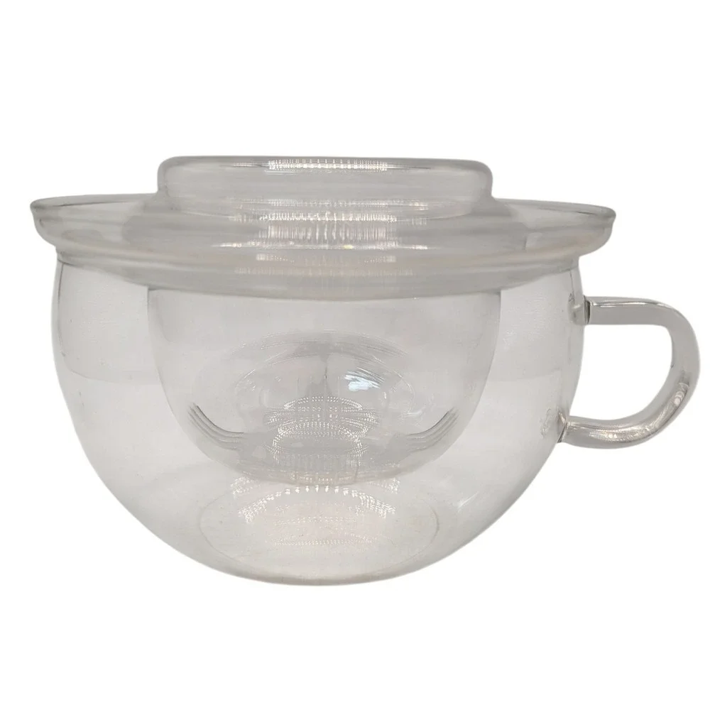 Jenaer Glas Tea For One Clear Borosilicate Bauhaus Three Piece Set Germany